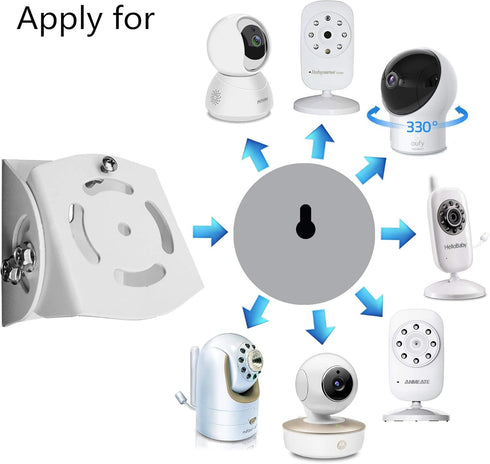 Baby Monitor Wall Mount for Infant Optics DXR-8,Adjustable Angle Mounting Brackets for Motorola,Babysense,HelloBaby and Most Universal Camera Stan...